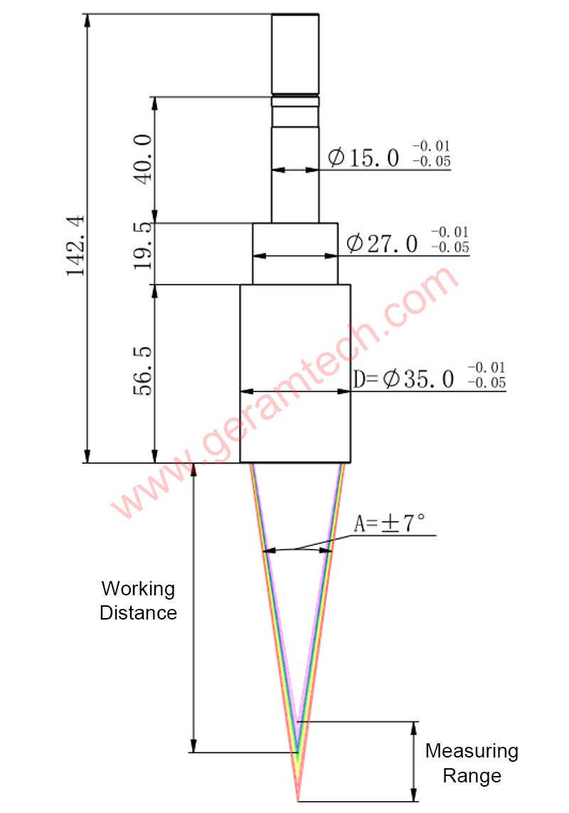 Confocal Displacement Sensor D35A7 Dimension